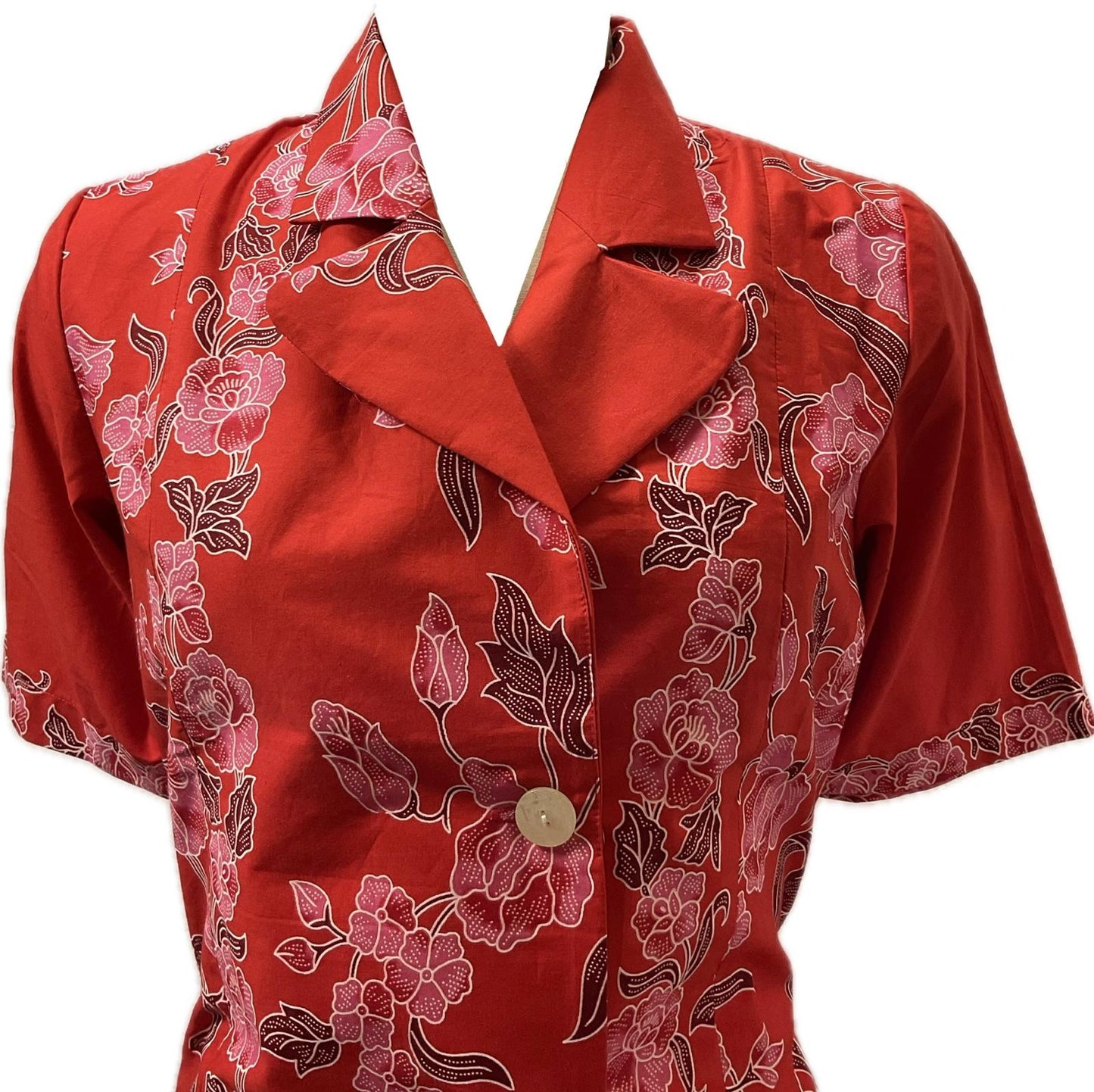 Ladies Batik Top LBT-M-RED-A11001