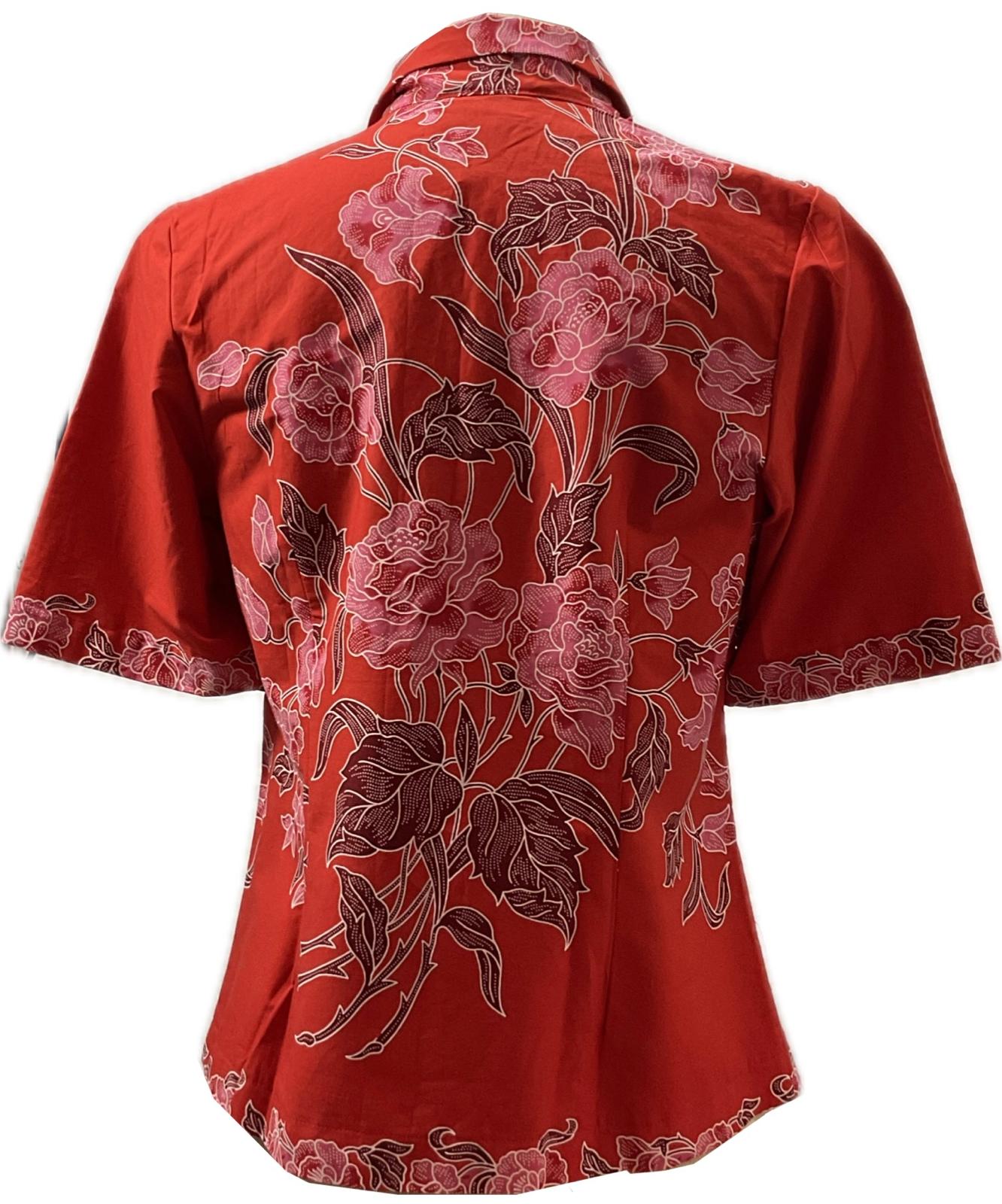 Ladies Batik Top LBT-M-RED-A11001