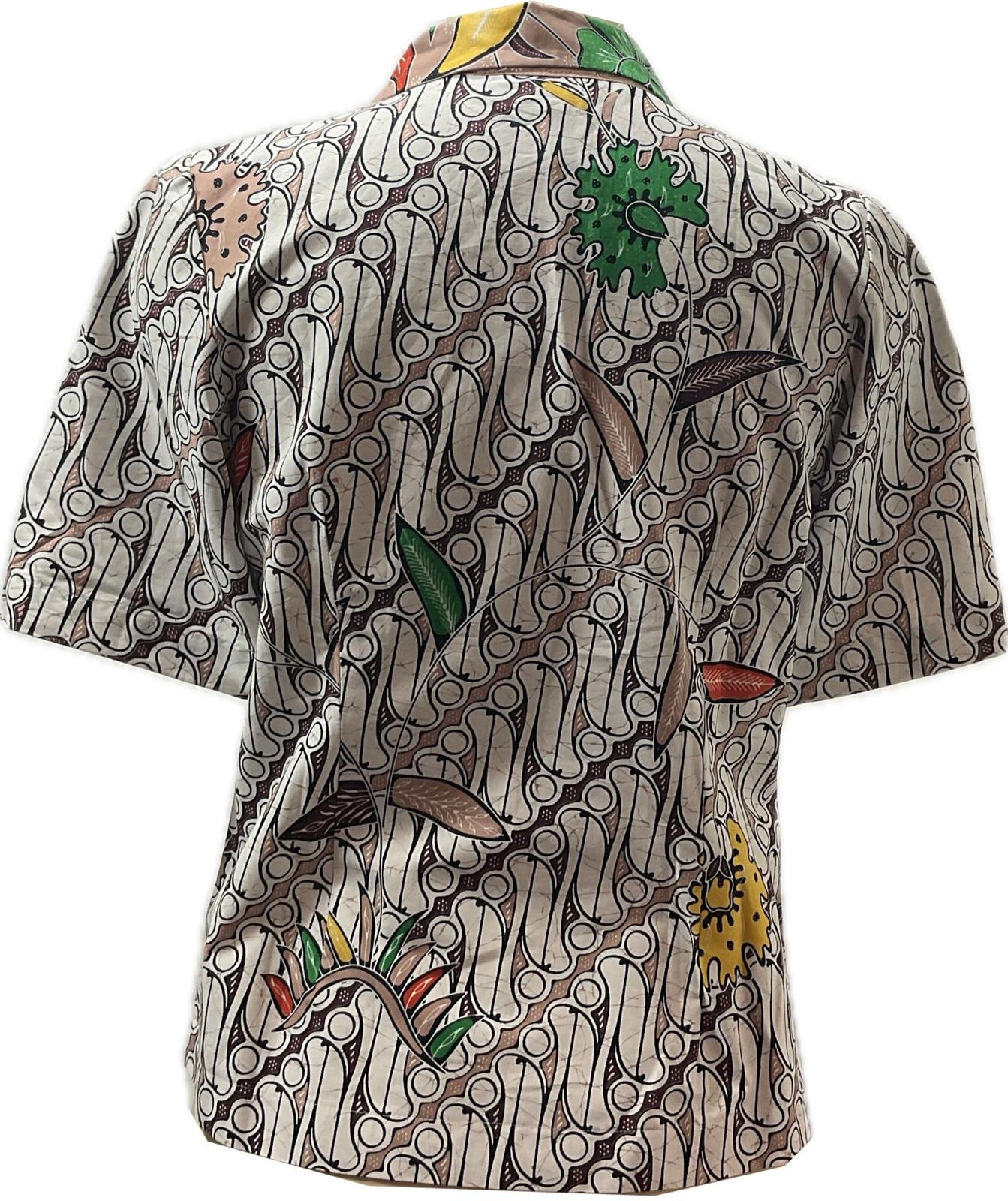 Ladies Batik Top LBT-M-BROWN-A11002