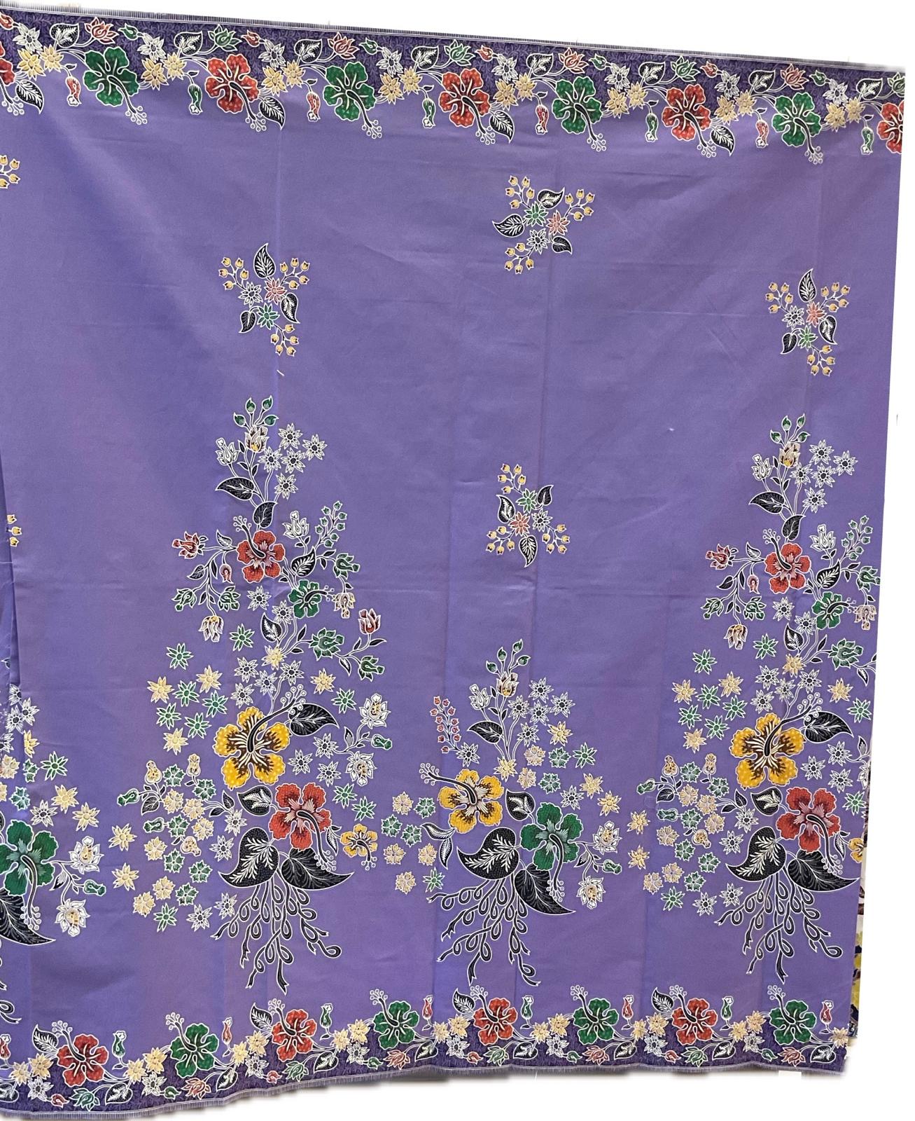 Handstamp Batik Fabric HSBF-2M-PURPLE-90105