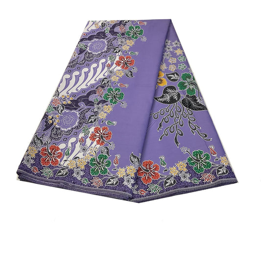 Handstamp Batik Fabric HSBF-2M-PURPLE-90105