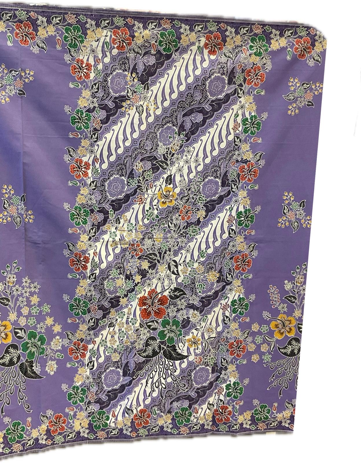 Handstamp Batik Fabric HSBF-2M-PURPLE-90105