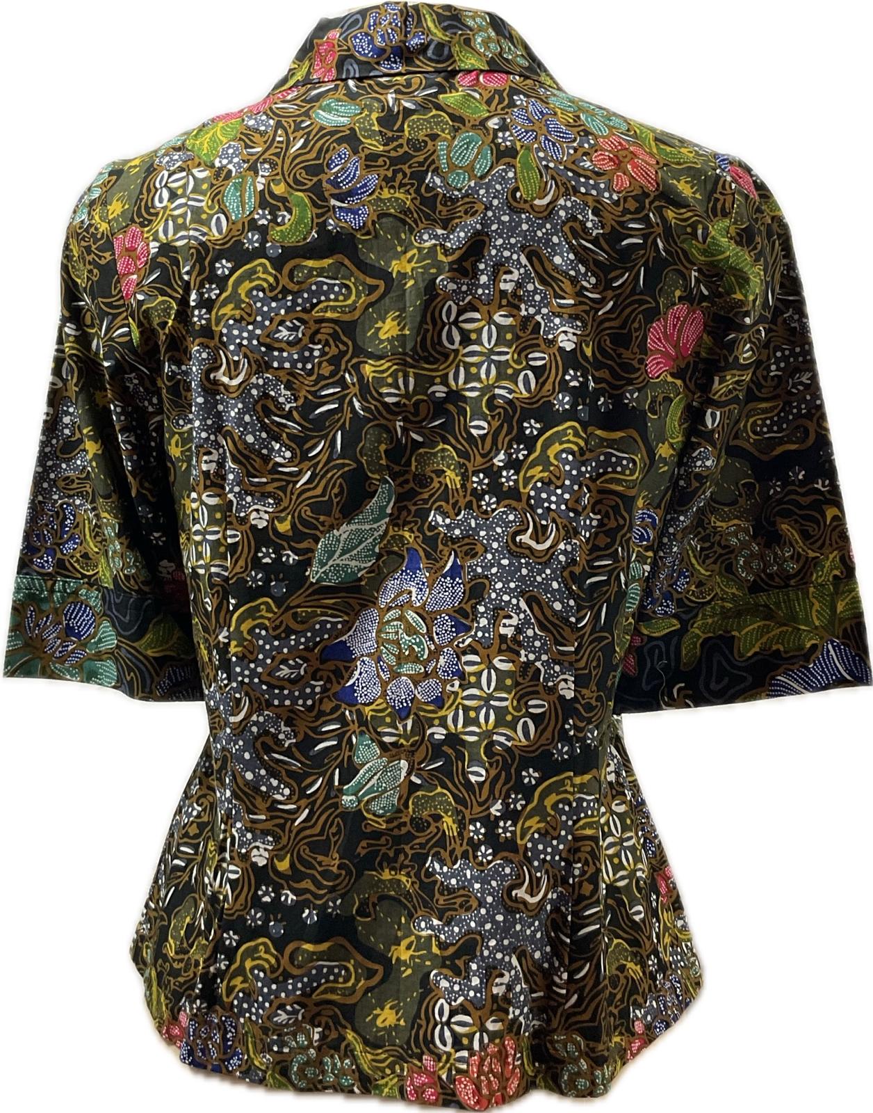 Ladies Batik Top LBT-M-BLACK-A11005