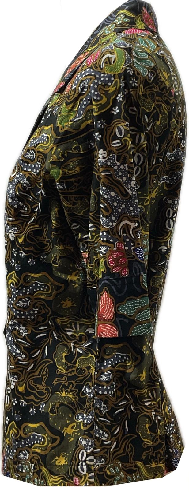 Ladies Batik Top LBT-M-BLACK-A11005