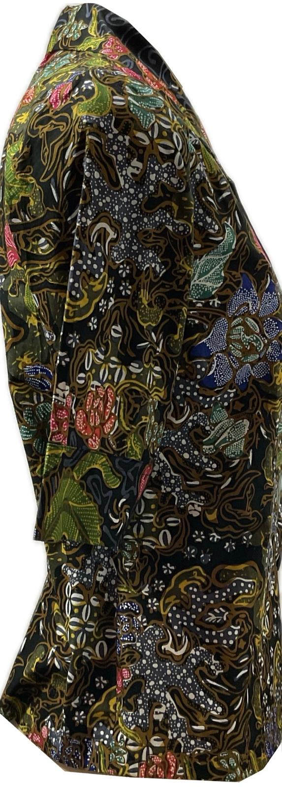 Ladies Batik Top LBT-M-BLACK-A11005