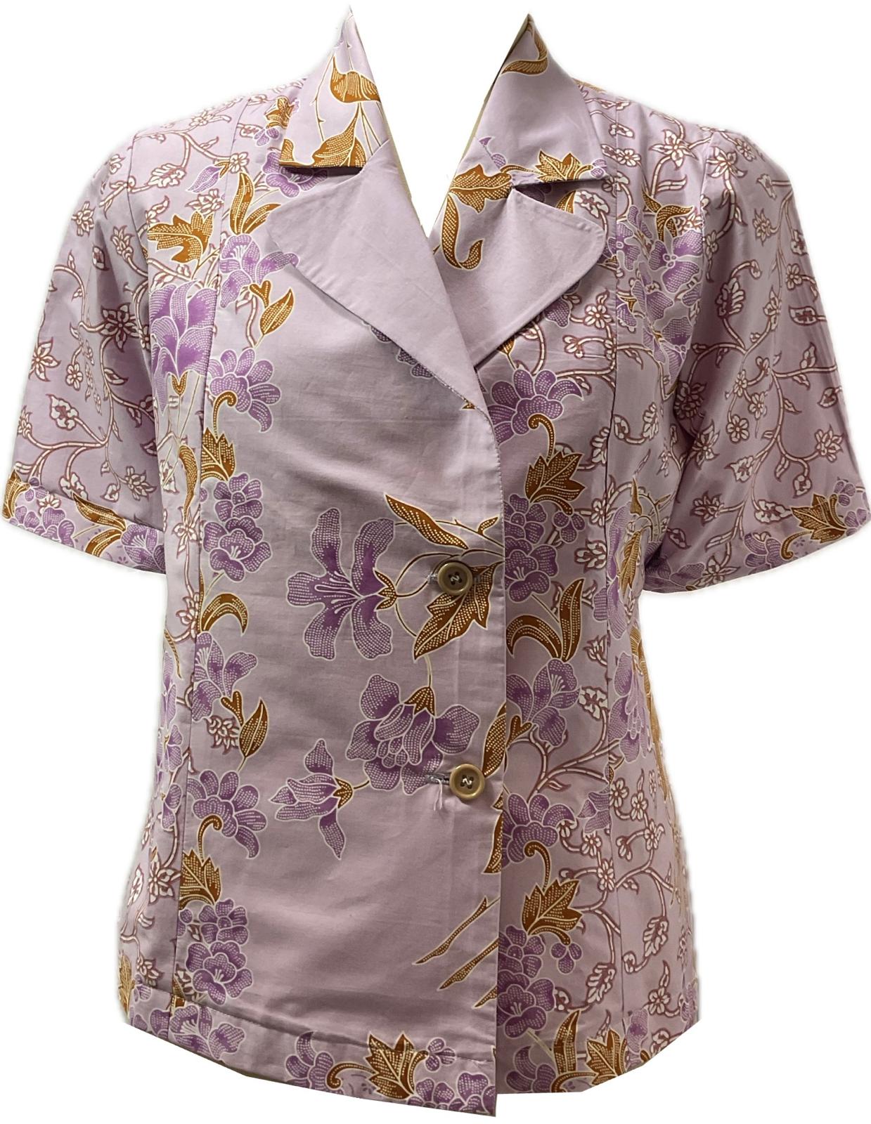 Ladies Batik Top LBT-L-PURPLE-A111001