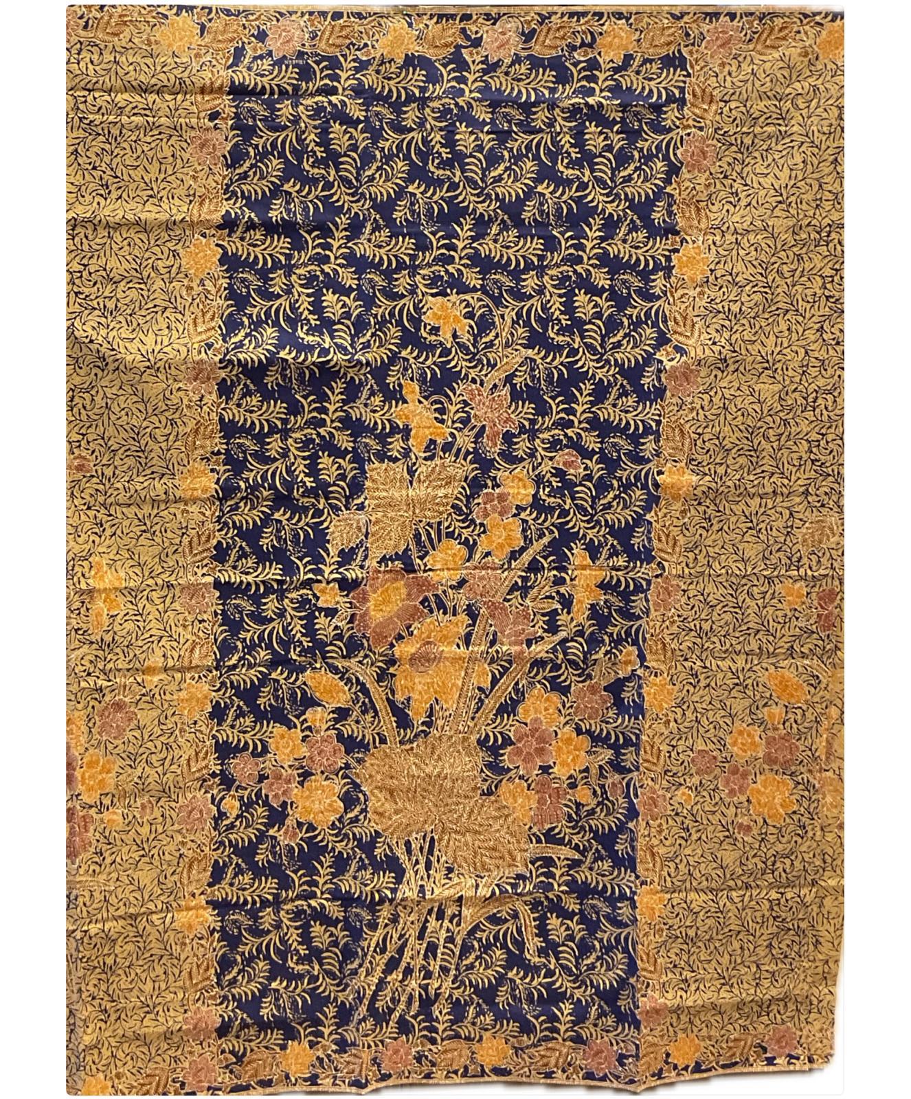 Handstamp Batik Fabric HSBF-2M-BLUE-90125