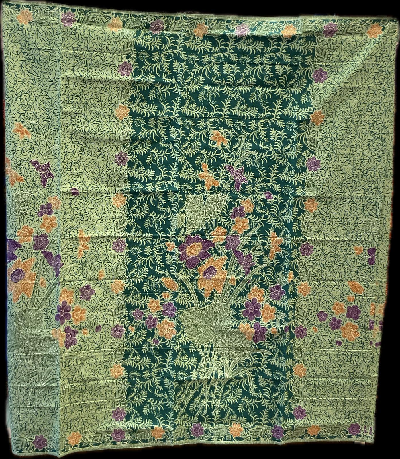 Handstamp Batik Fabric HSBF-2M-GREEN-90118