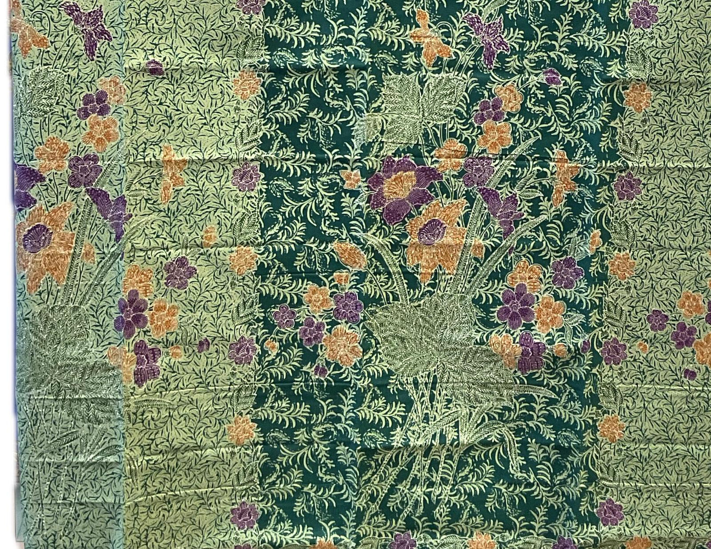 Handstamp Batik Fabric HSBF-2M-GREEN-90127