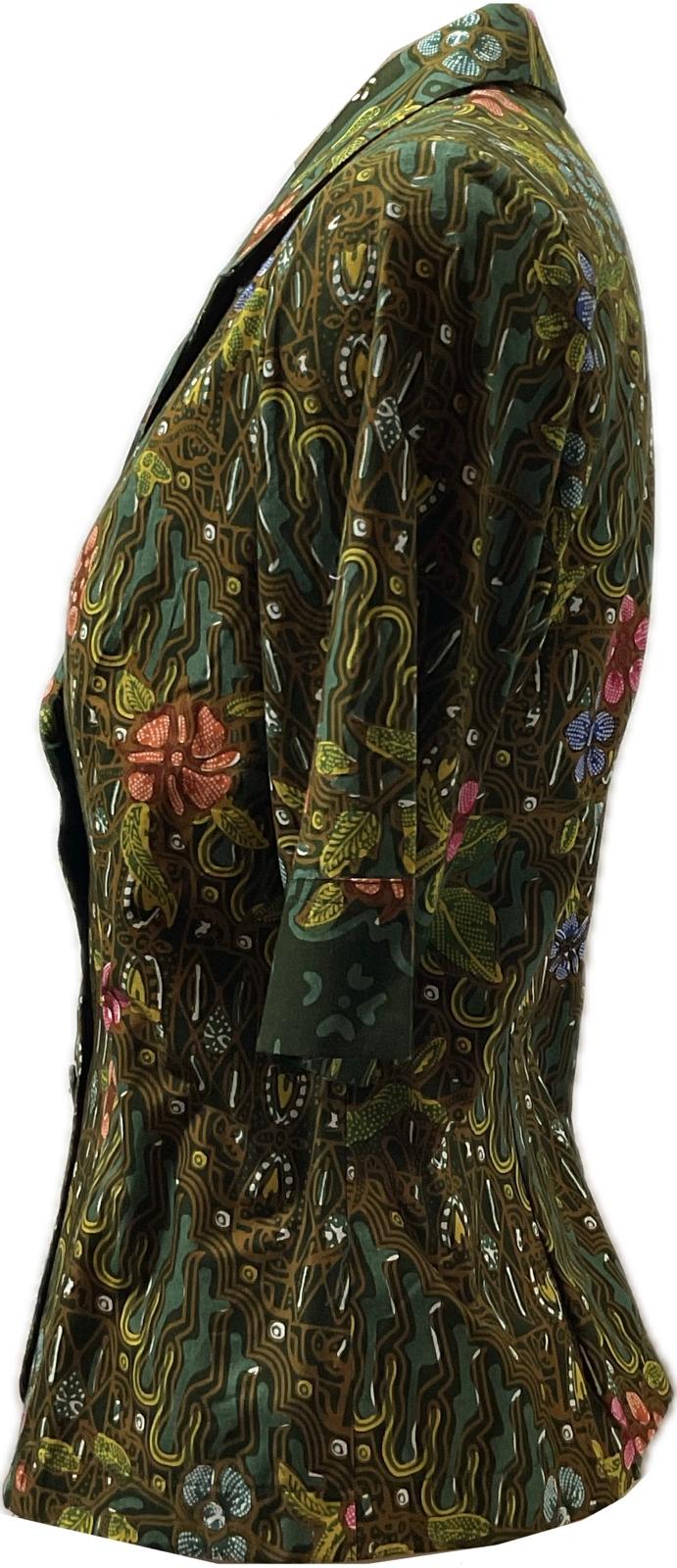 Ladies Batik Top LBT-M-GREEN-A11003