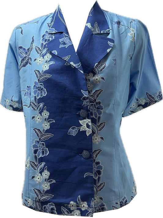 Ladies Batik Top LBT-L-BLUE-A111002