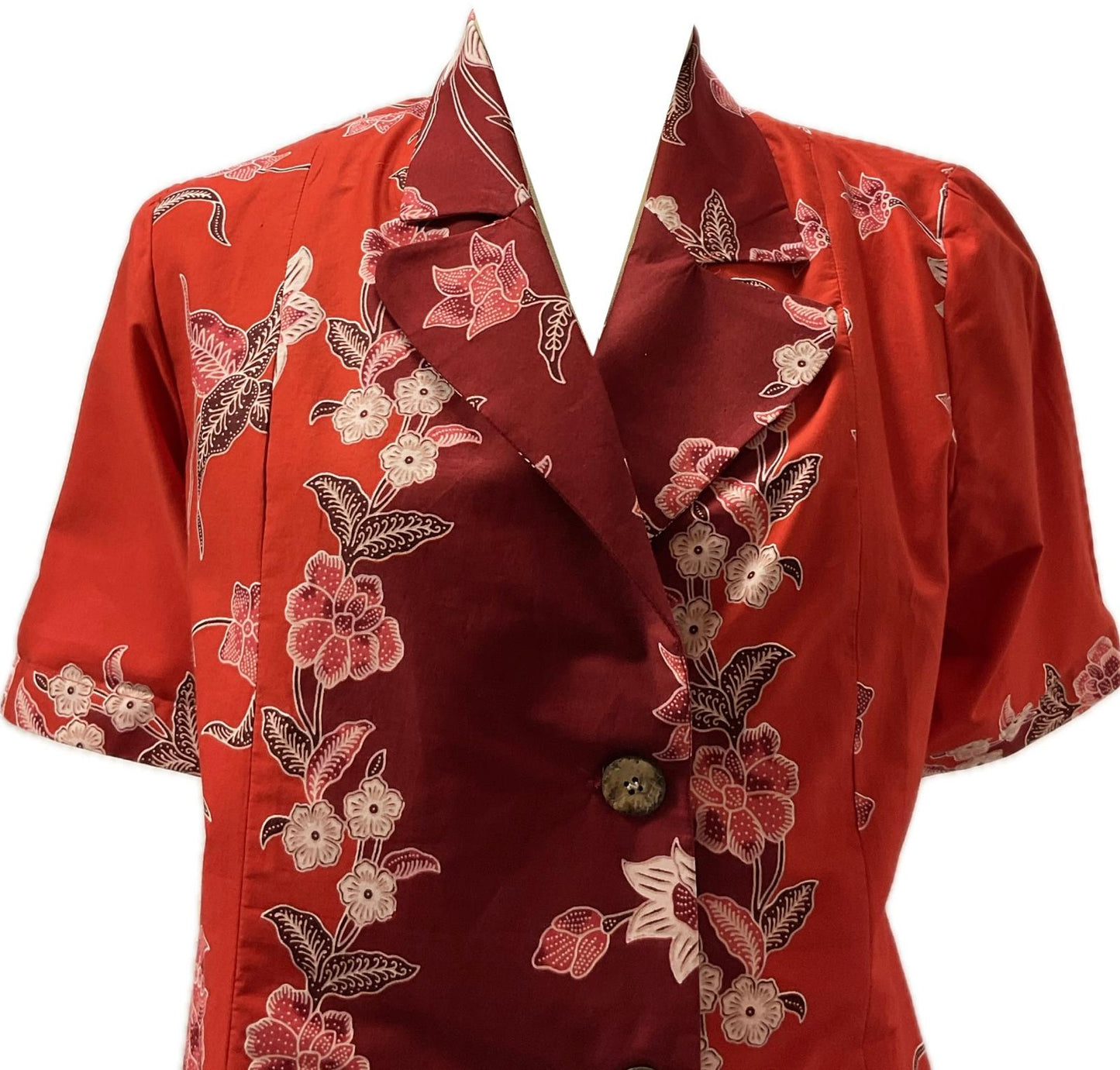 Ladies Batik Top LBT-L-RED-A111003