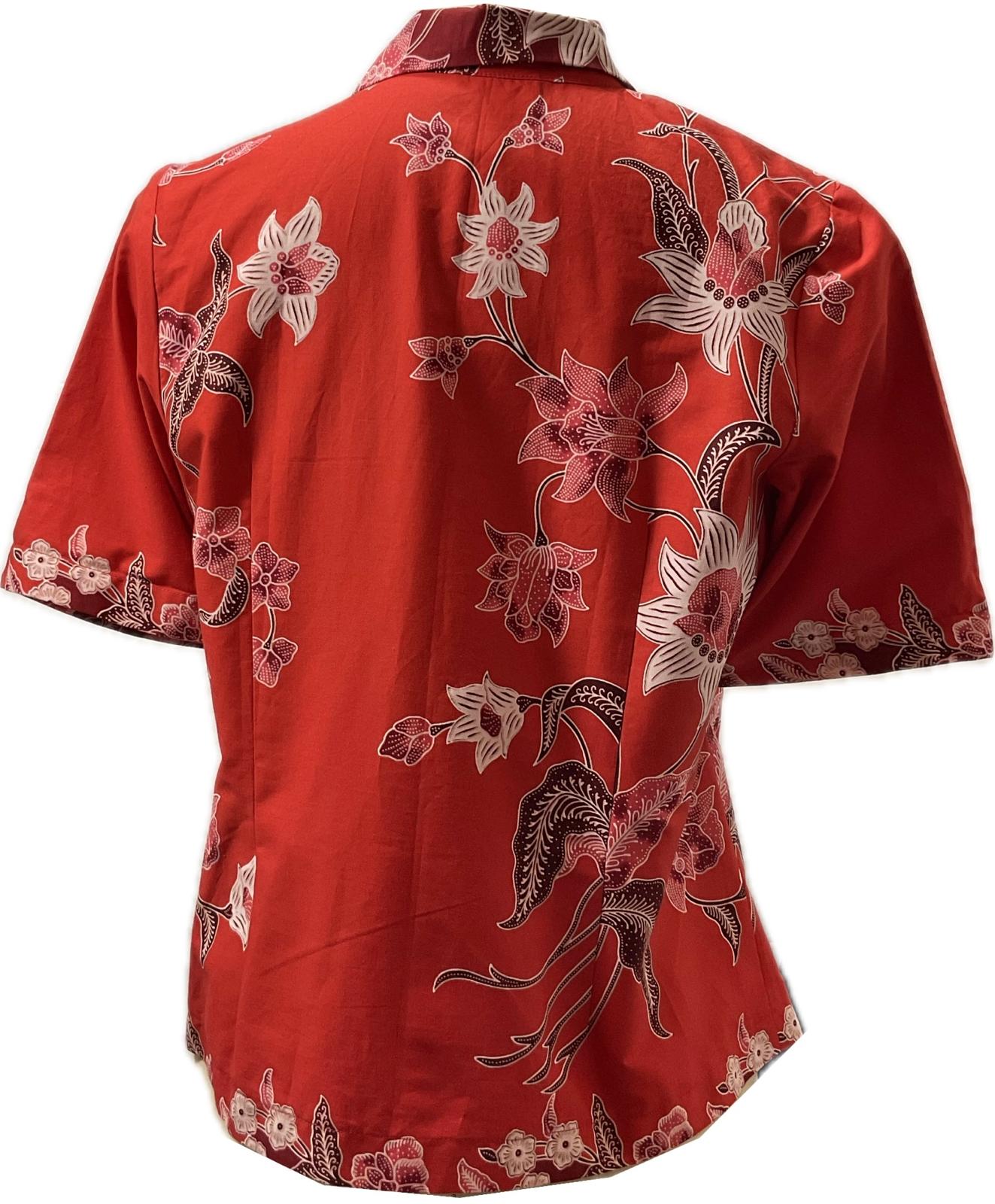 Ladies Batik Top LBT-L-RED-A111003