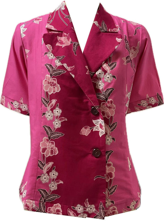 Ladies Batik Top LBT-L-PINK-A111004