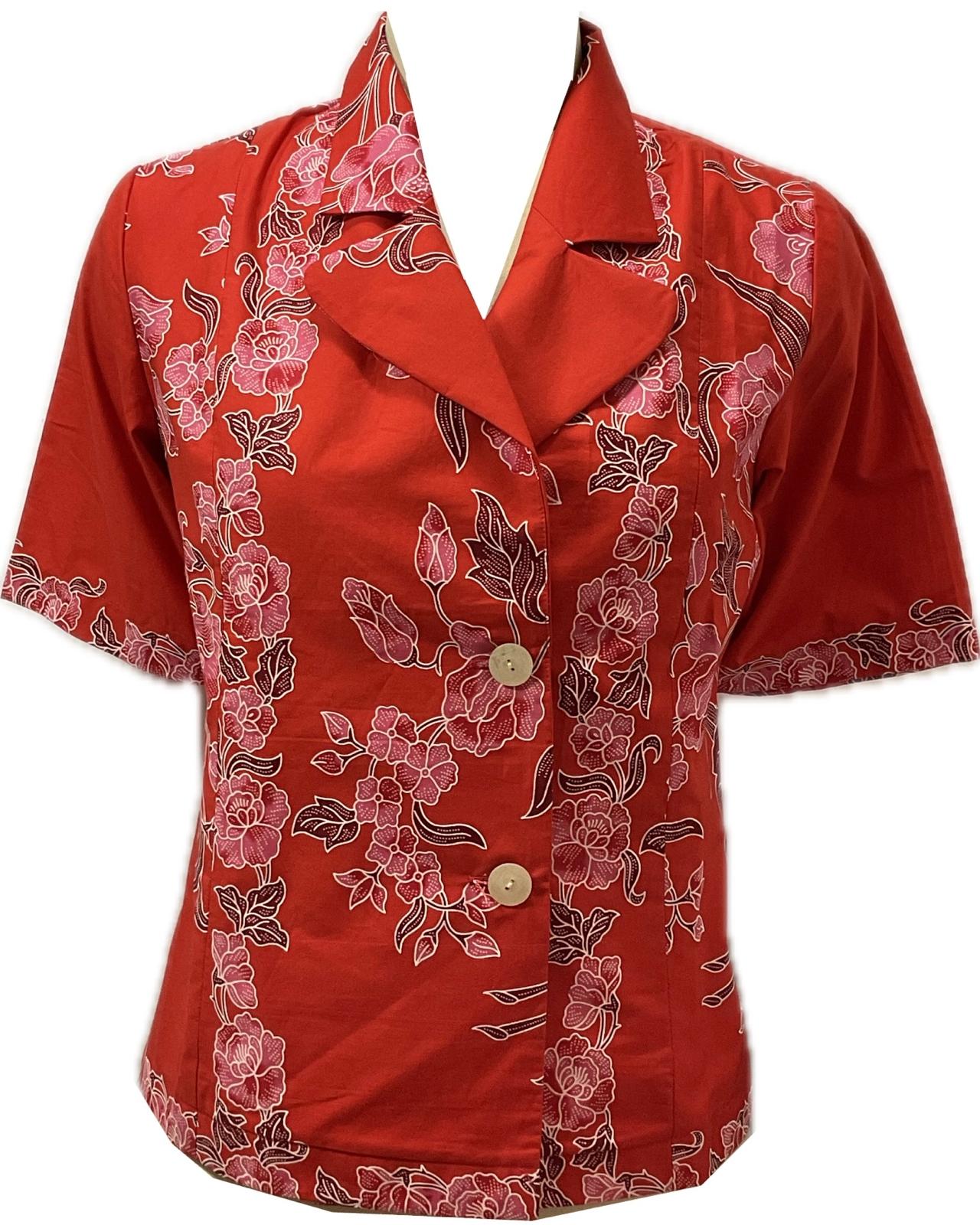Ladies Batik Top LBT-L-RED-A111005
