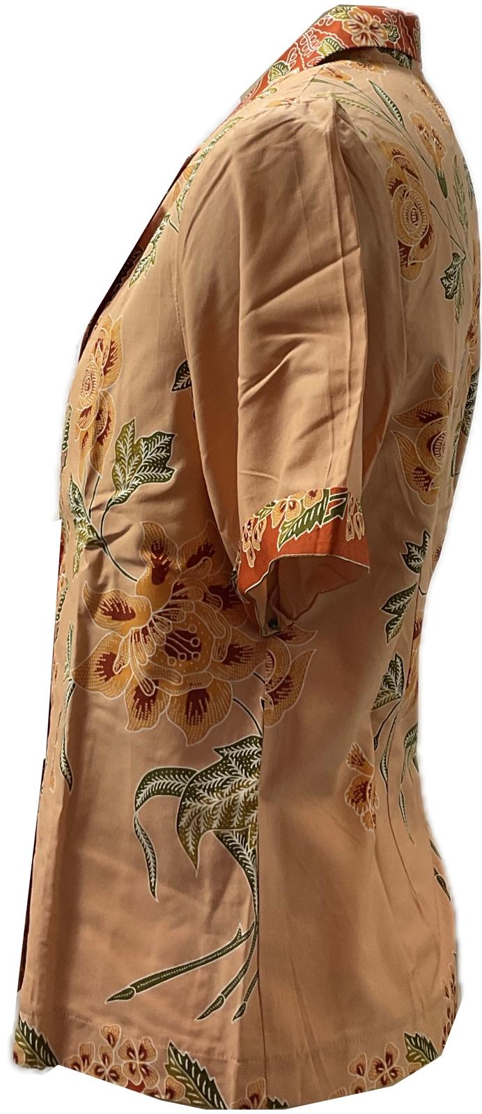 Ladies Batik Top LBT-L-ORANGE-A111006