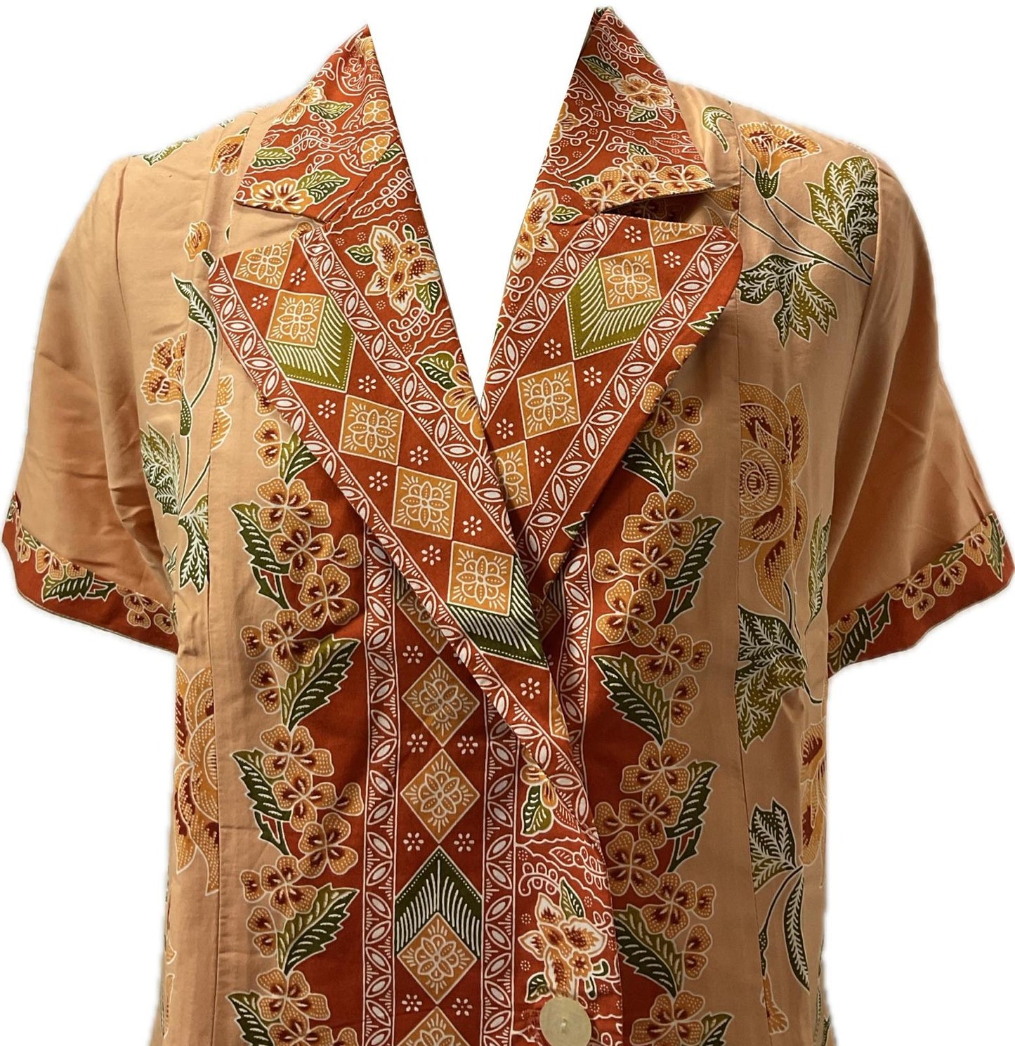 Ladies Batik Top LBT-L-ORANGE-A111006