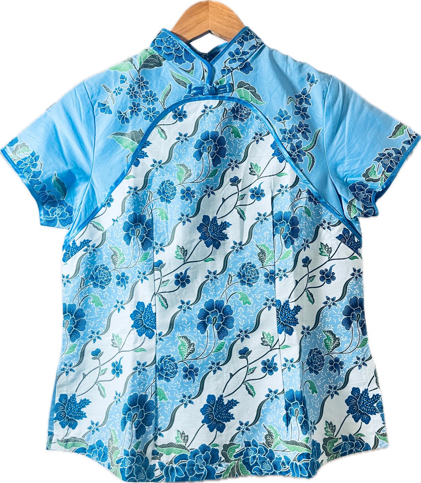 Ladies Batik Top LBT-M-BLUE-B11002