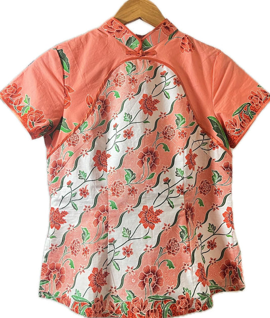 Ladies Batik Top LBT-M-ORANGE-B11003