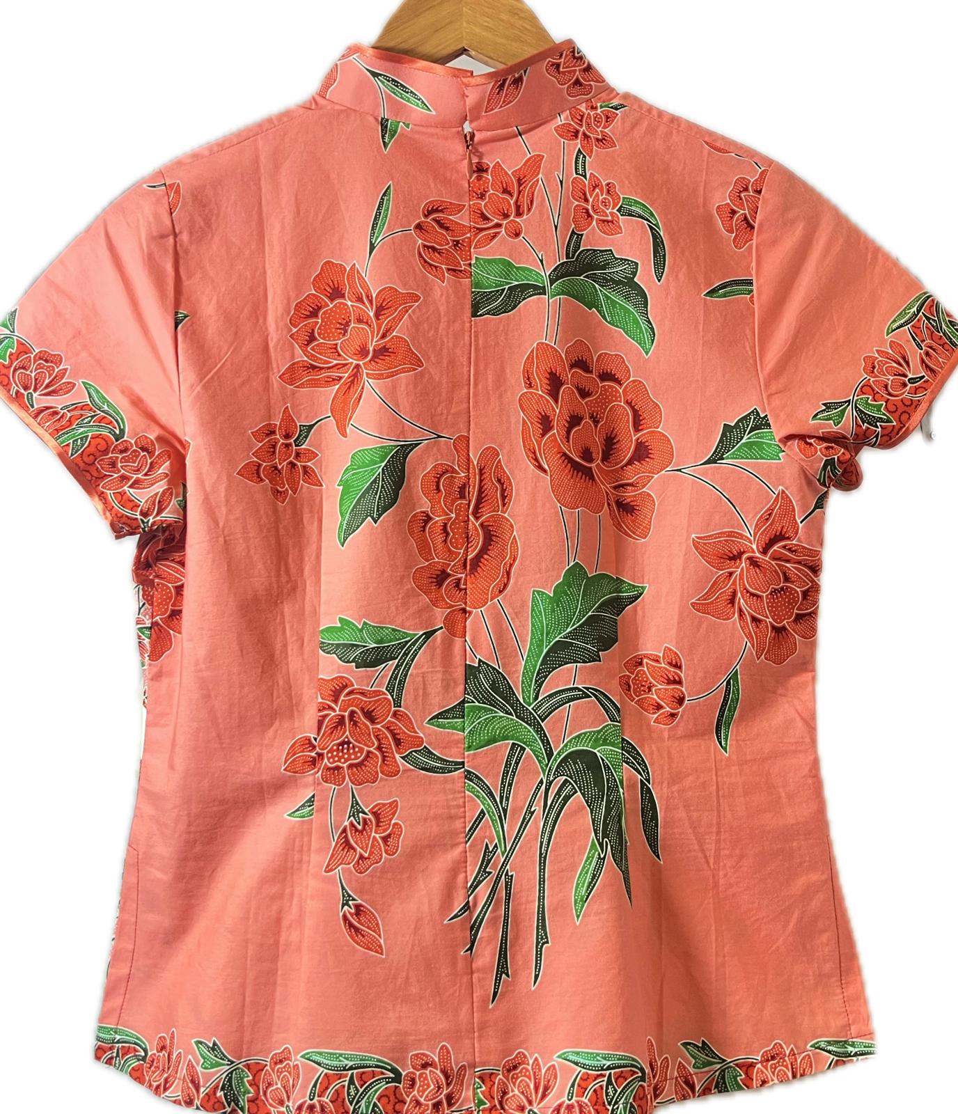 Ladies Batik Top LBT-M-ORANGE-B11003