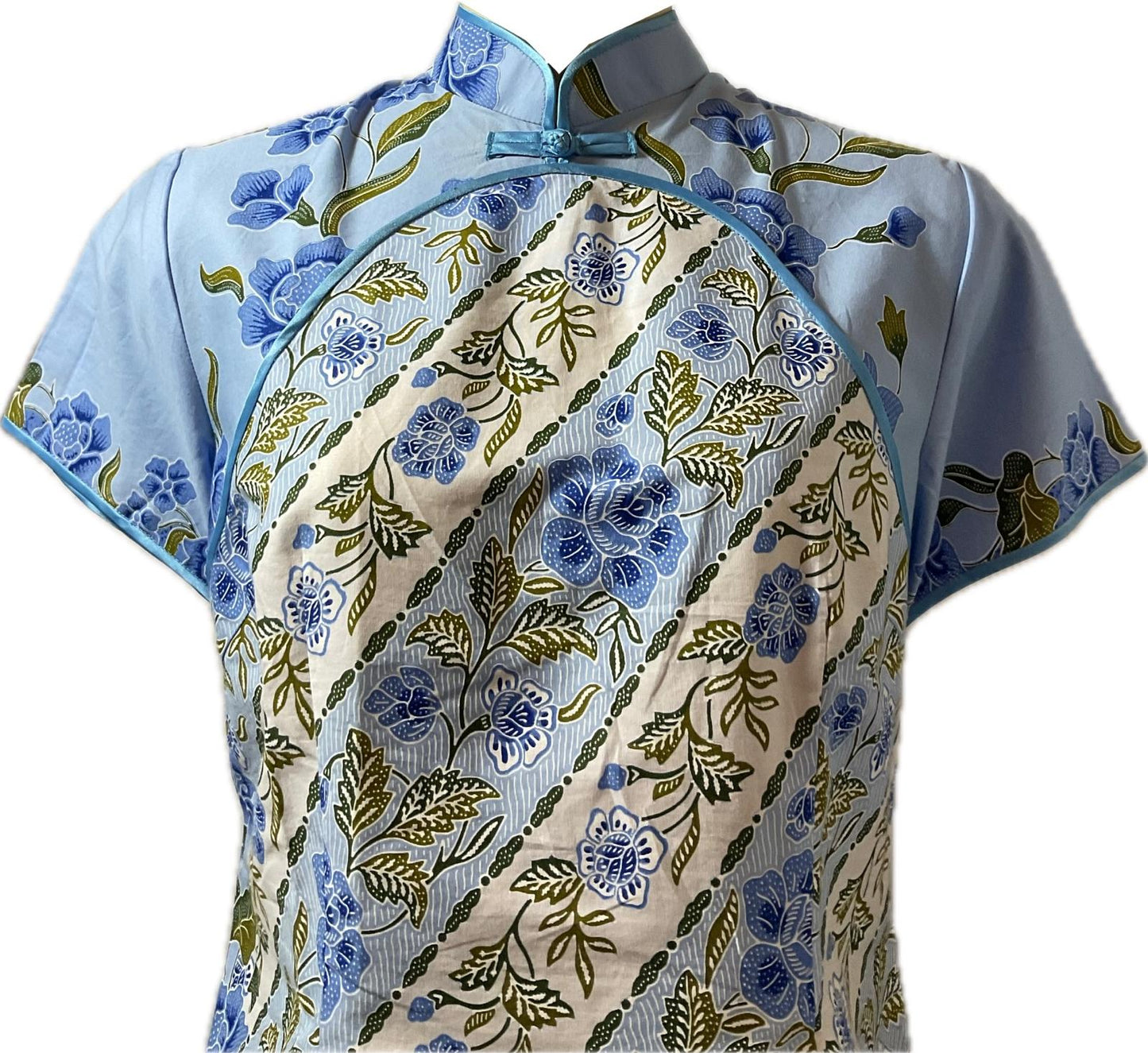 Ladies Batik Top LBT-L-BLUE-B111002