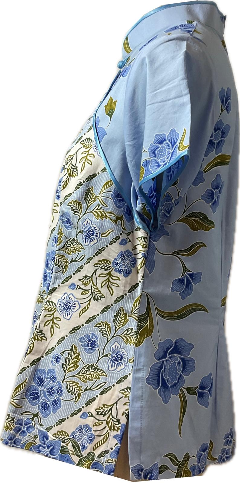 Ladies Batik Top LBT-L-BLUE-B111002