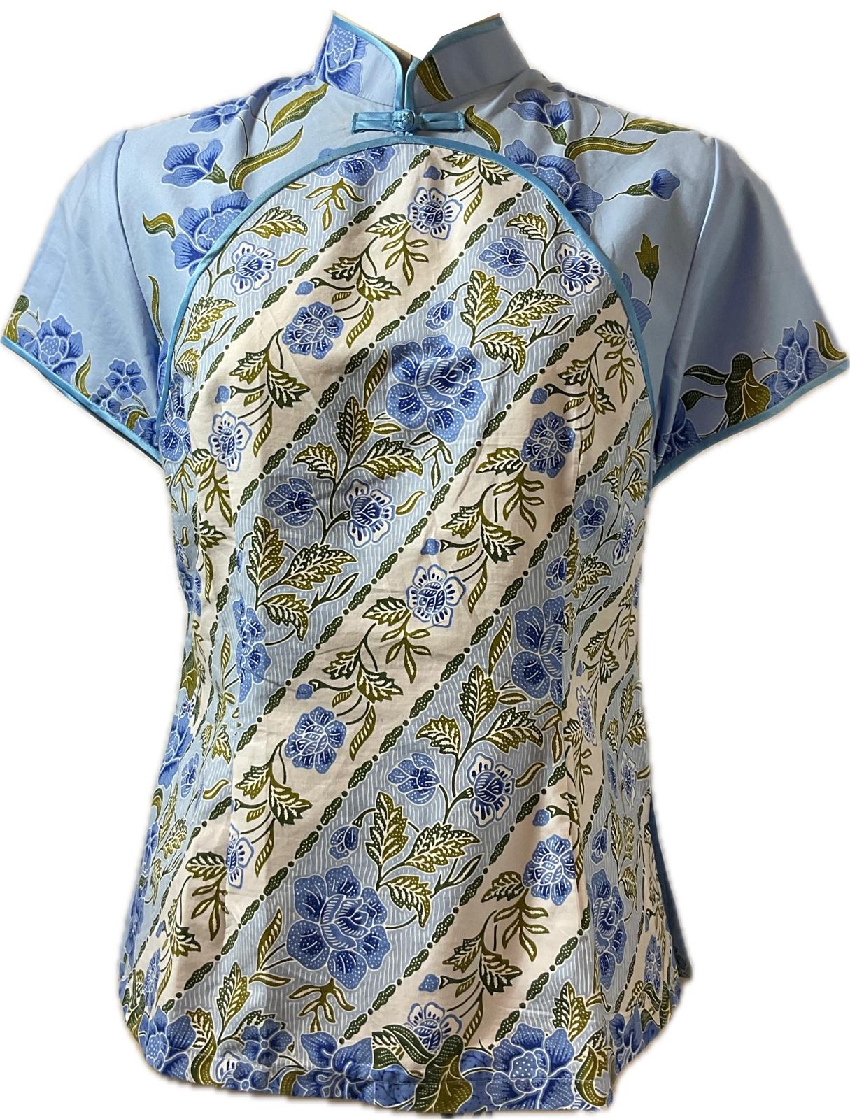 Ladies Batik Top LBT-L-BLUE-B111002