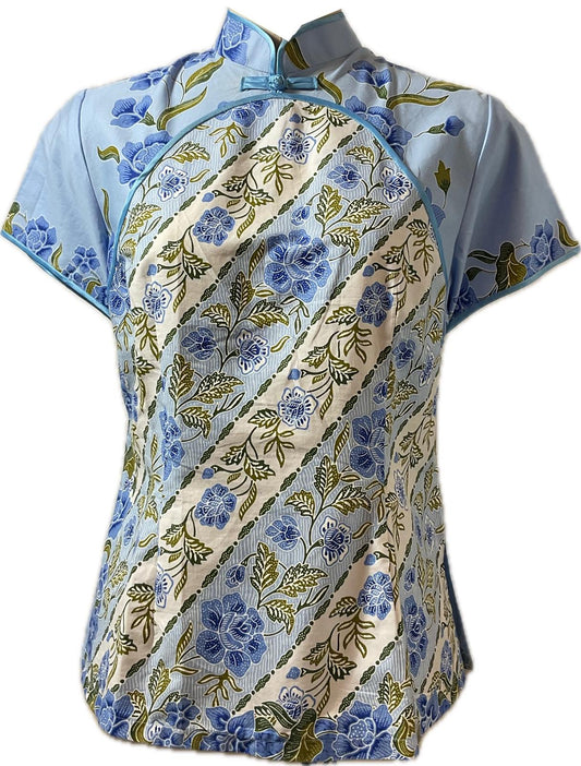 Ladies Batik Top LBT-L-BLUE-B111002