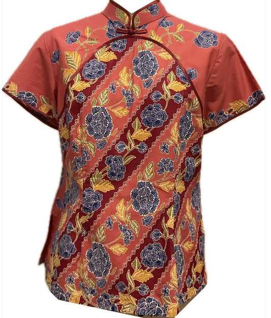 Ladies Batik Top LBT-L-PINK-B111003