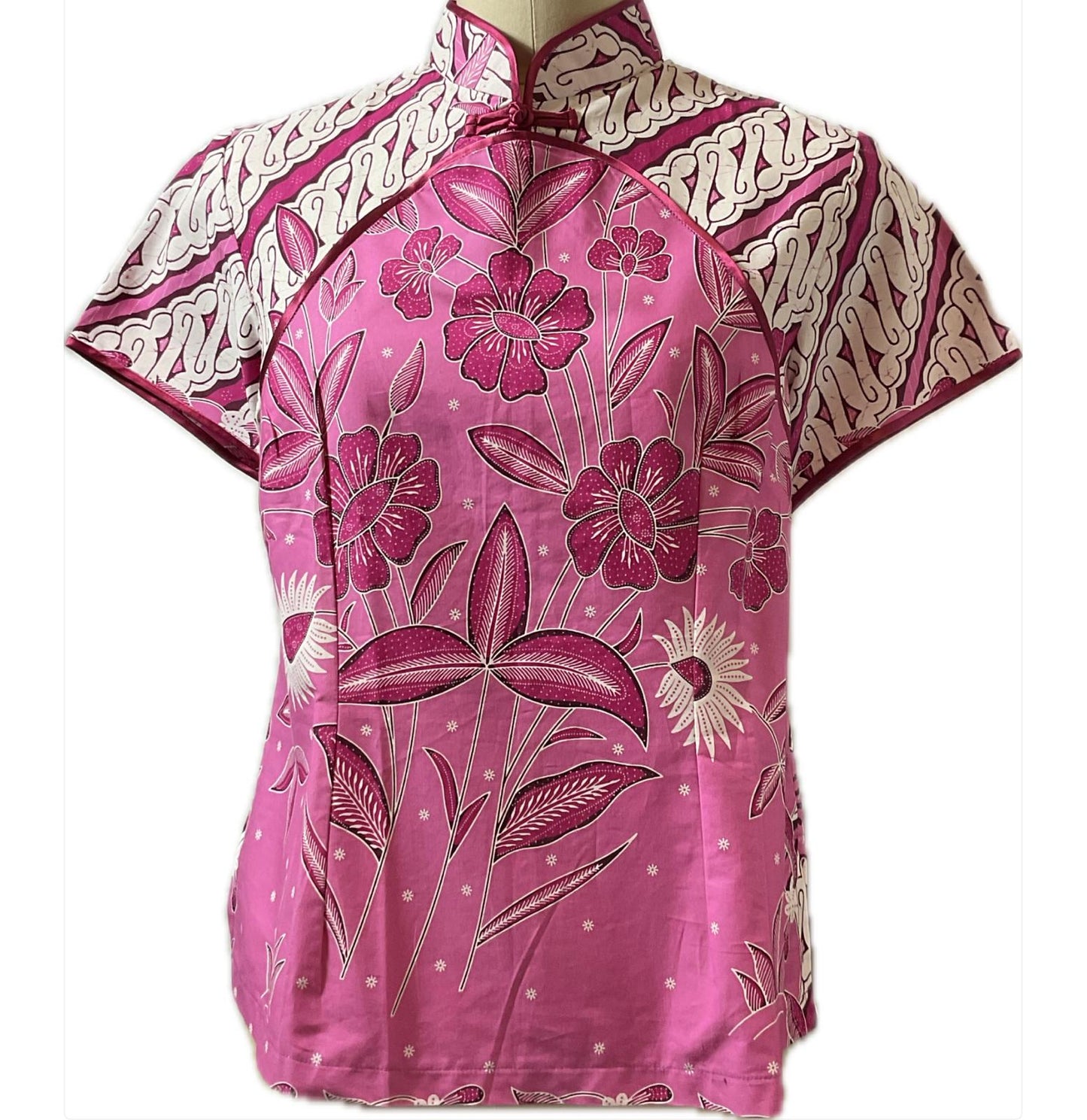 Ladies Batik Top LBT-L-PINK-B111001