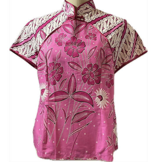 Ladies Batik Top LBT-L-PINK-B111001