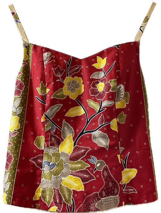 Ladies Batik Top LBT-M-RED-C11004
