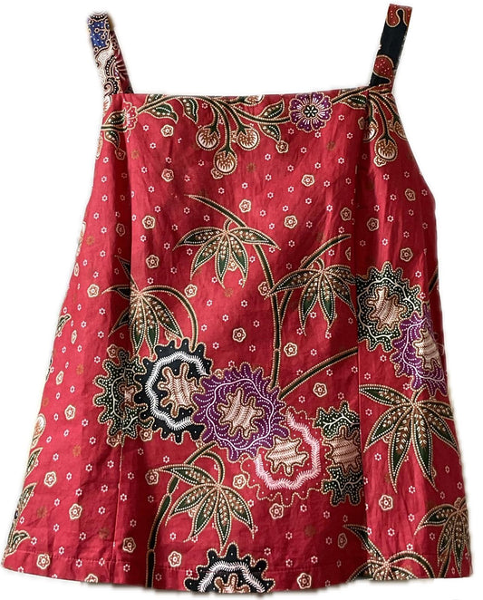 Ladies Batik Top LBT-S-PINK-C1003