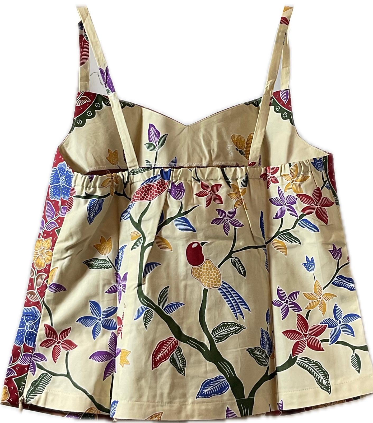 Ladies Batik Top LBT-M-BROWN-C11006