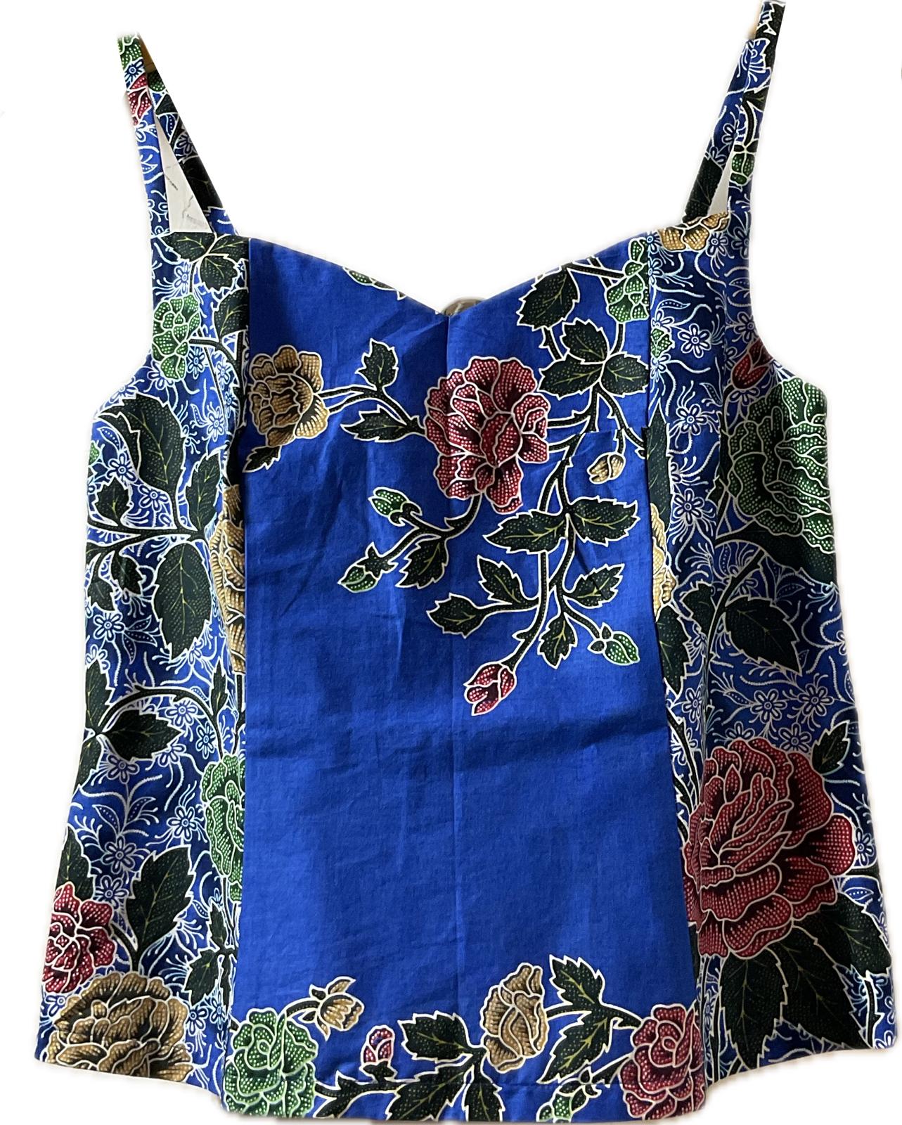 Ladies Batik Top LBT-M-BLUE-C11003