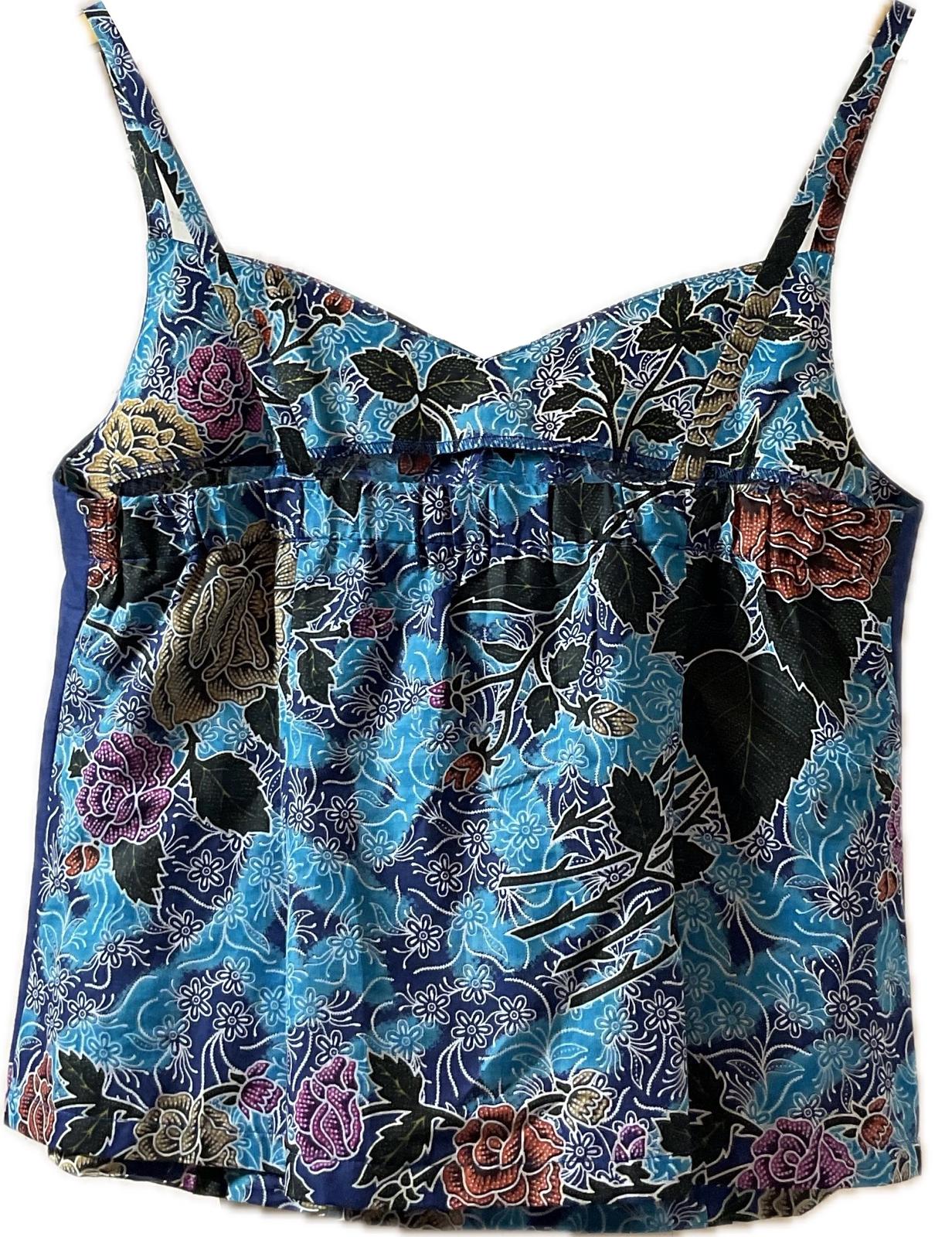 Ladies Batik Top LBT-L-BLUE-C111003