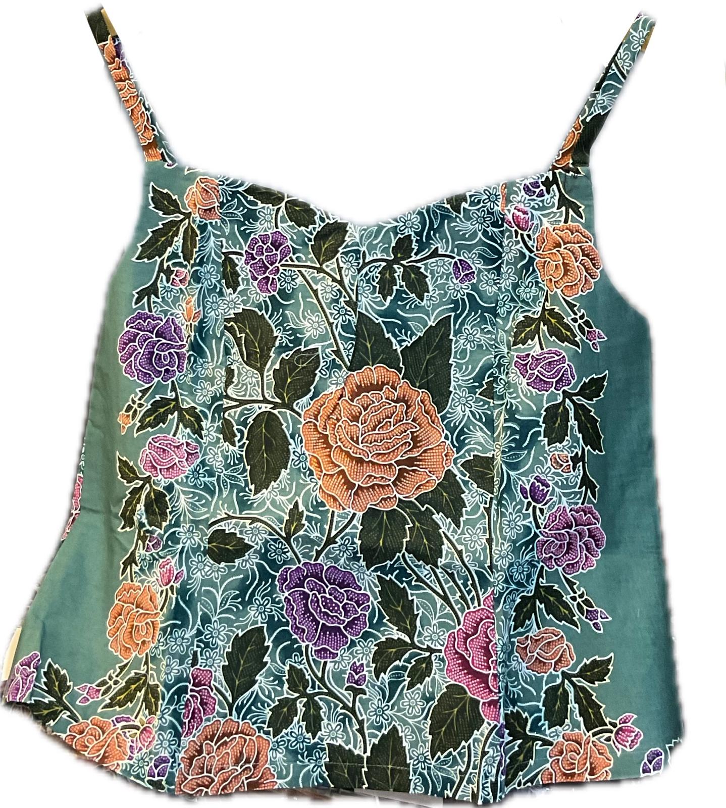 Ladies Batik Top LBT-L-GREEN-C1110010