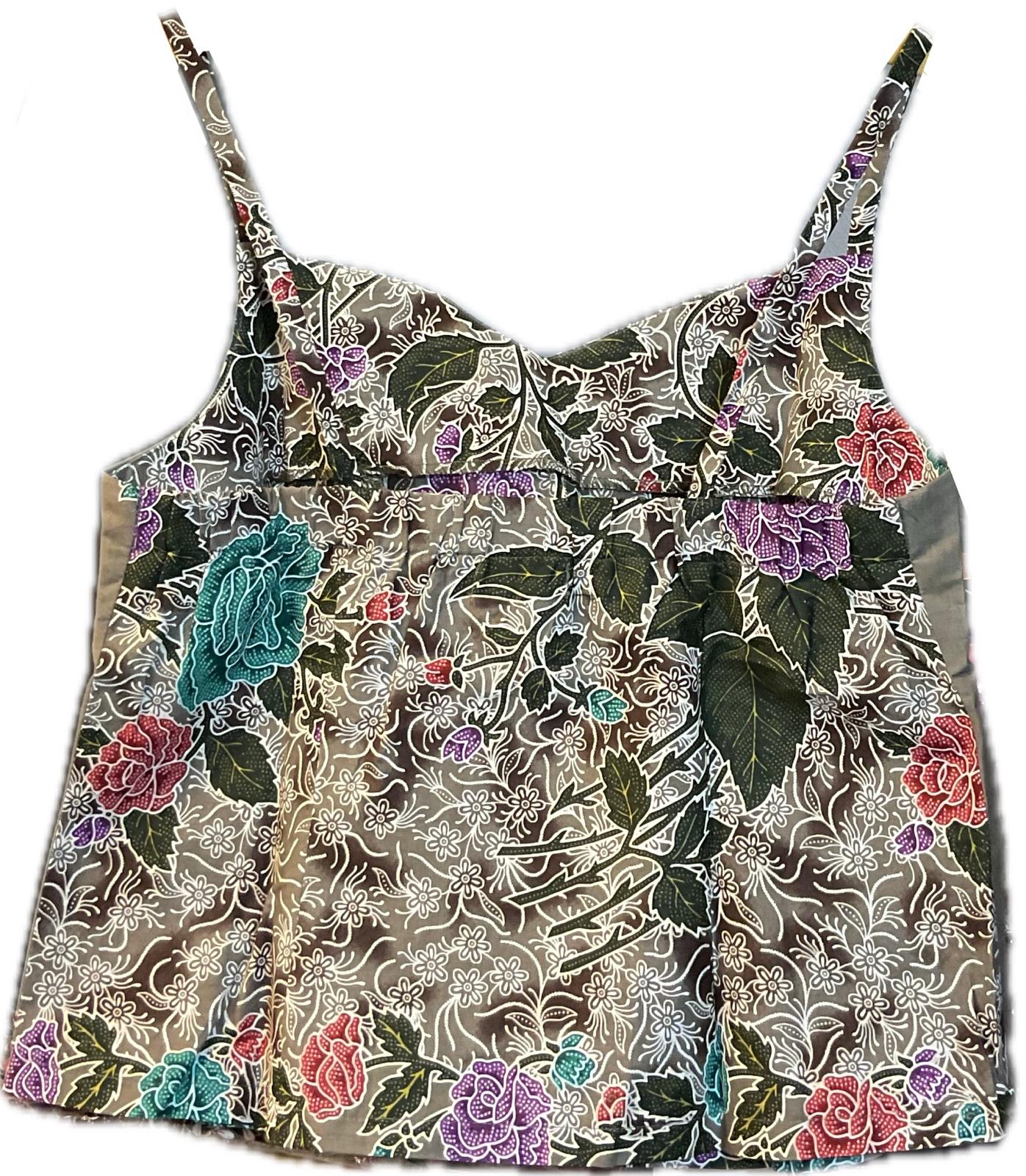 Ladies Batik Top LBT-L-GREY-C1110011