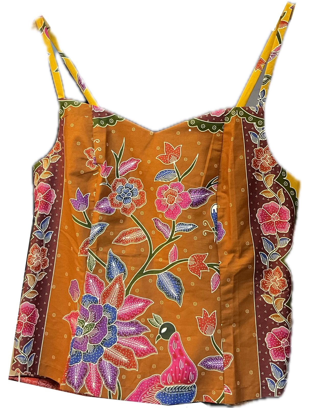 Ladies Batik Top LBT-XL-YELLOW-C1111002