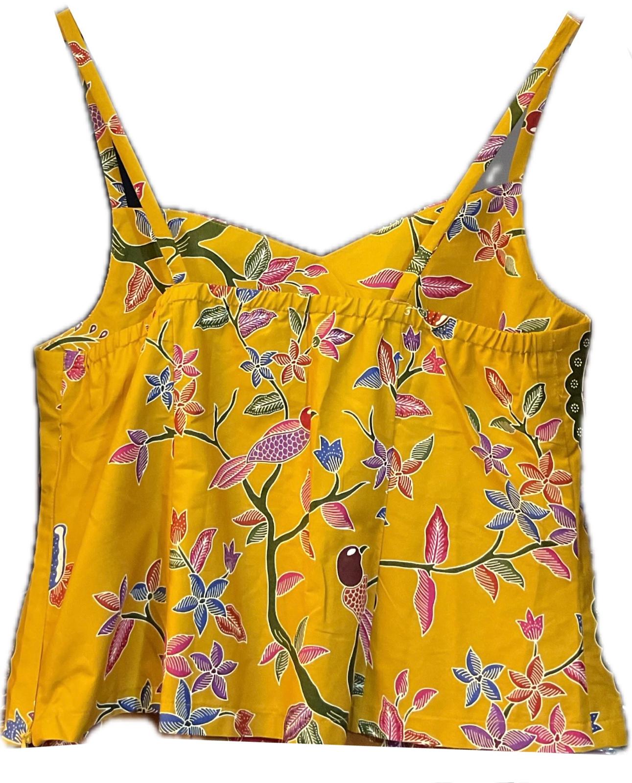Ladies Batik Top LBT-XL-YELLOW-C1111002