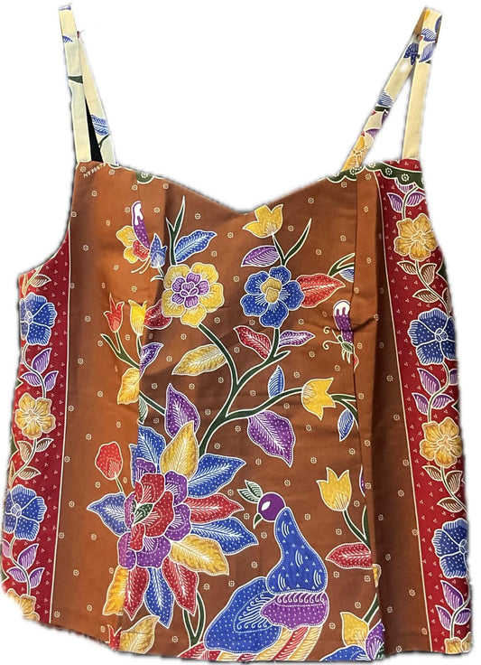 Ladies Batik Top LBT-L-BROWN-C1110013