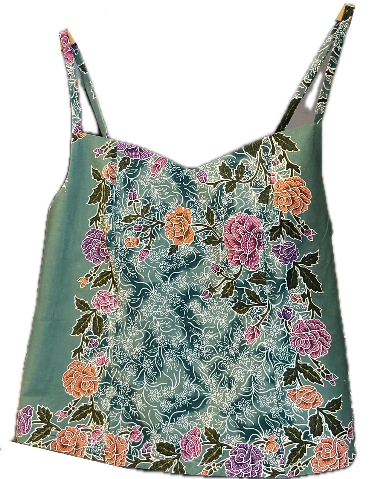 Ladies Batik Top LBT-2XL-GREEN-C11111002