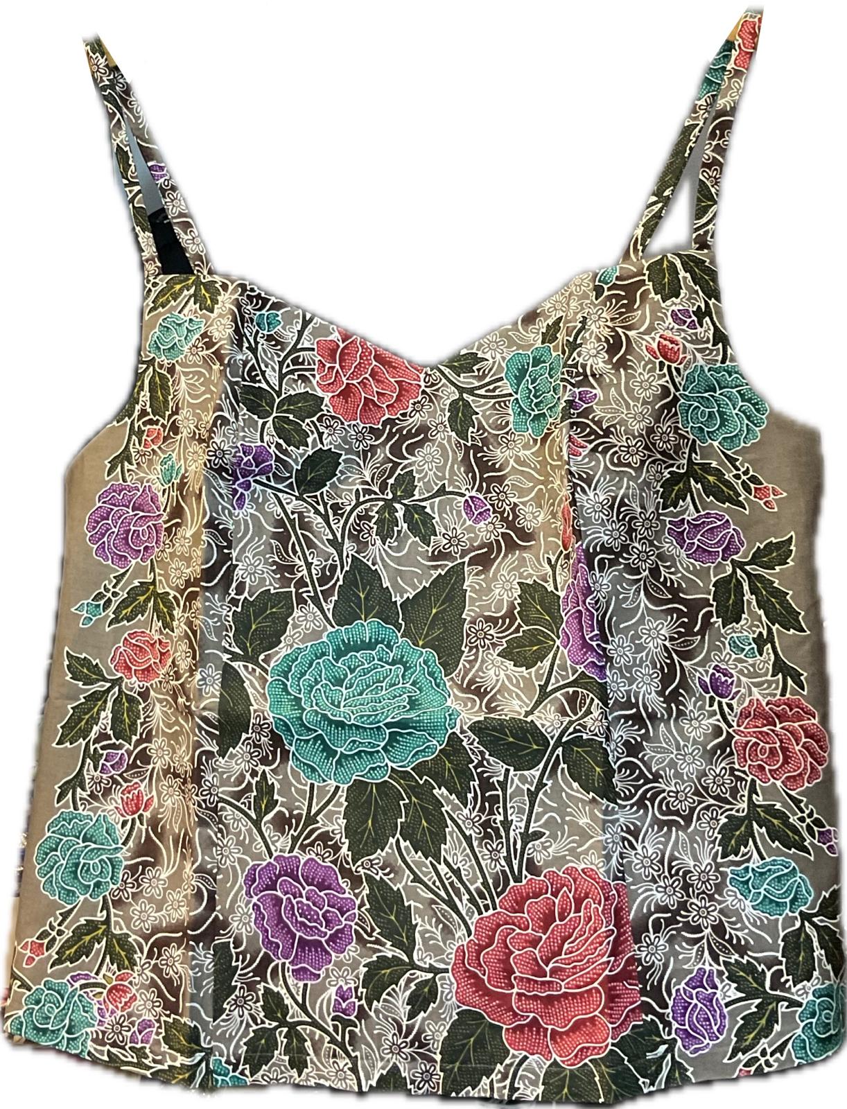 Ladies Batik Top LBT-2XL-GREY-C11111003