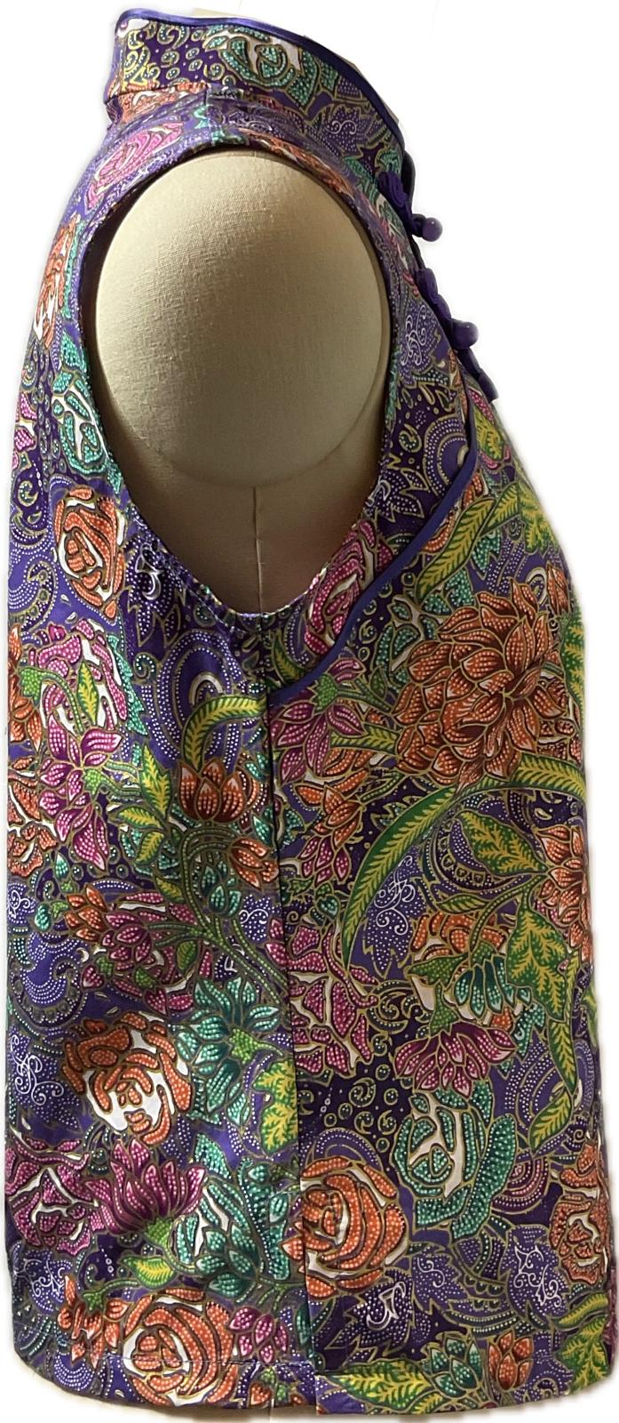 Ladies Batik Top LBT-M-PURPLE-D11002