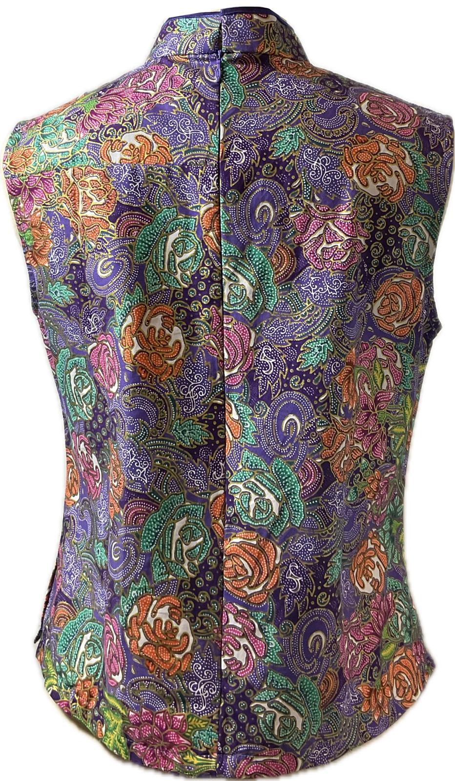 Ladies Batik Top LBT-M-PURPLE-D11002