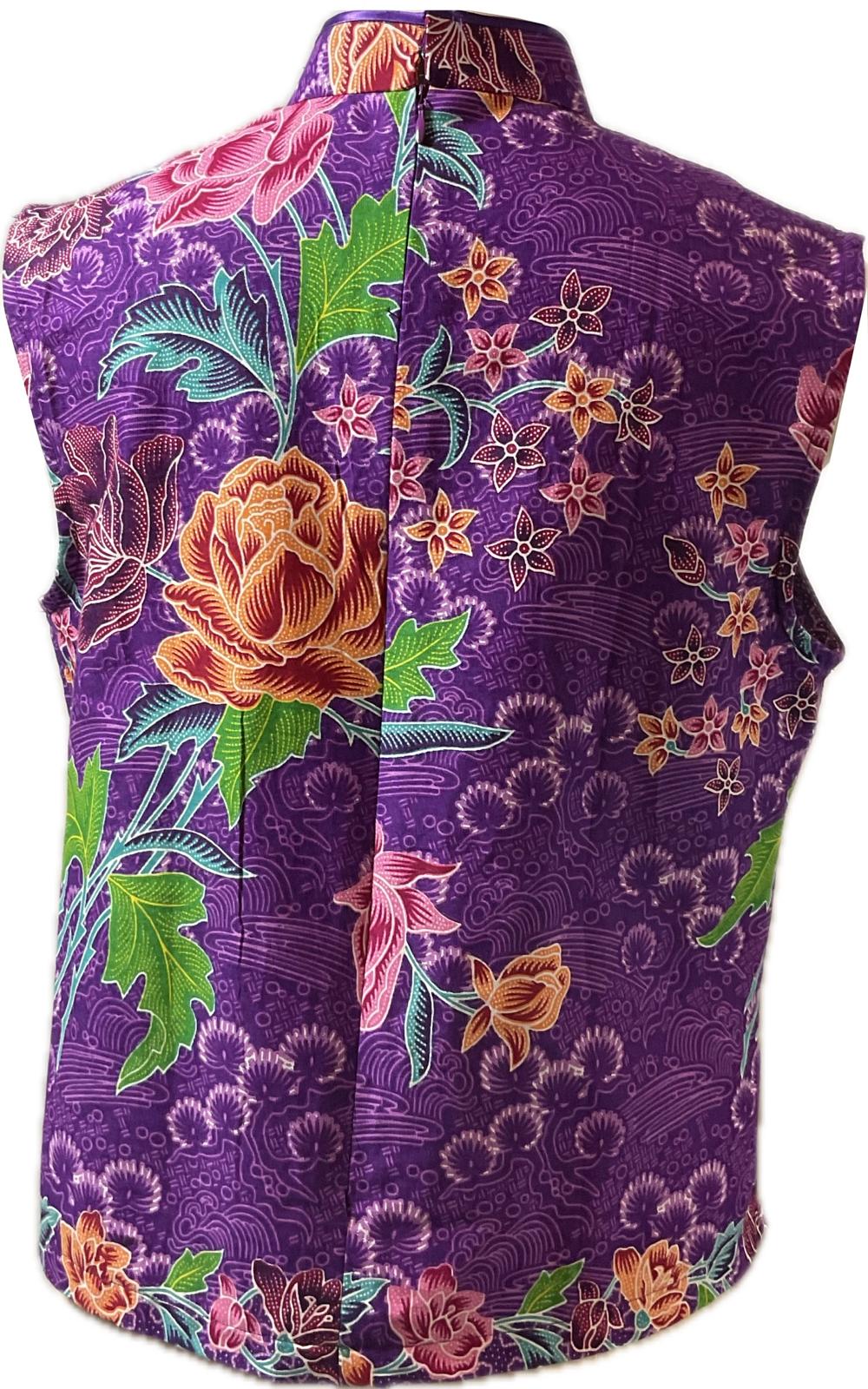 Ladies Batik Top LBT-L-PURPLE-D111003
