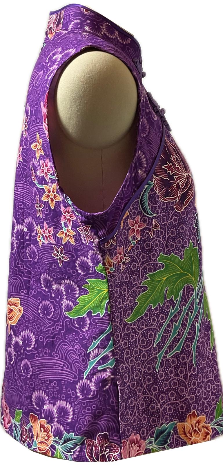 Ladies Batik Top LBT-L-PURPLE-D111003