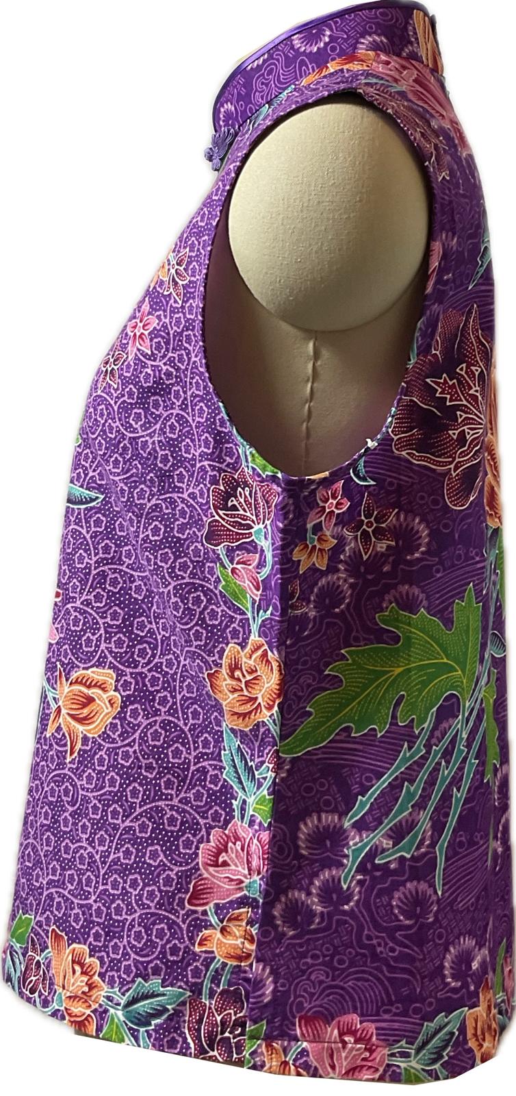 Ladies Batik Top LBT-L-PURPLE-D111003