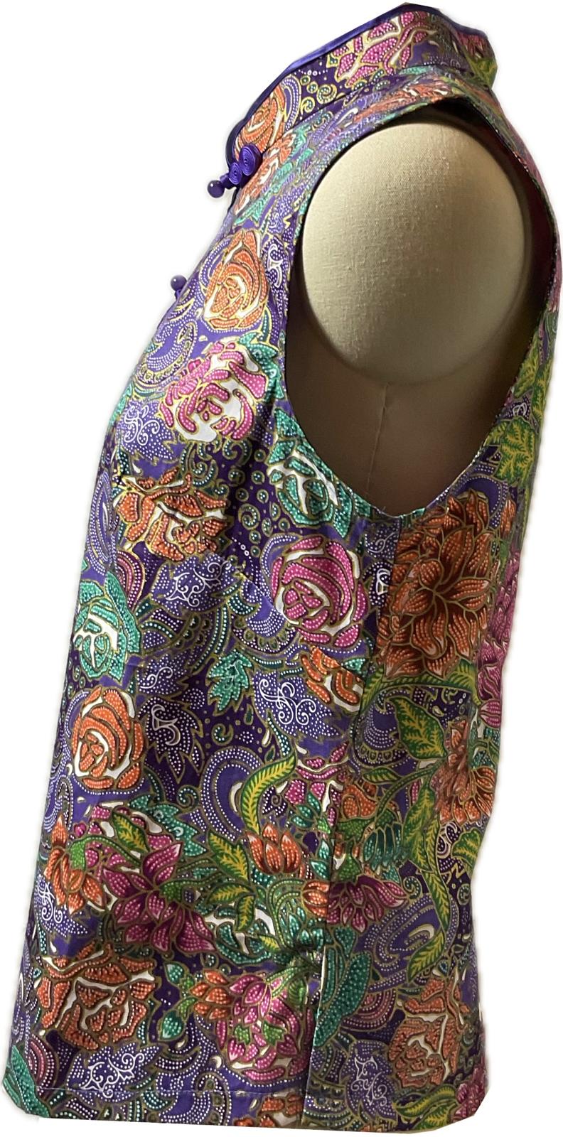 Ladies Batik Top LBT-L-PURPLE-D111004