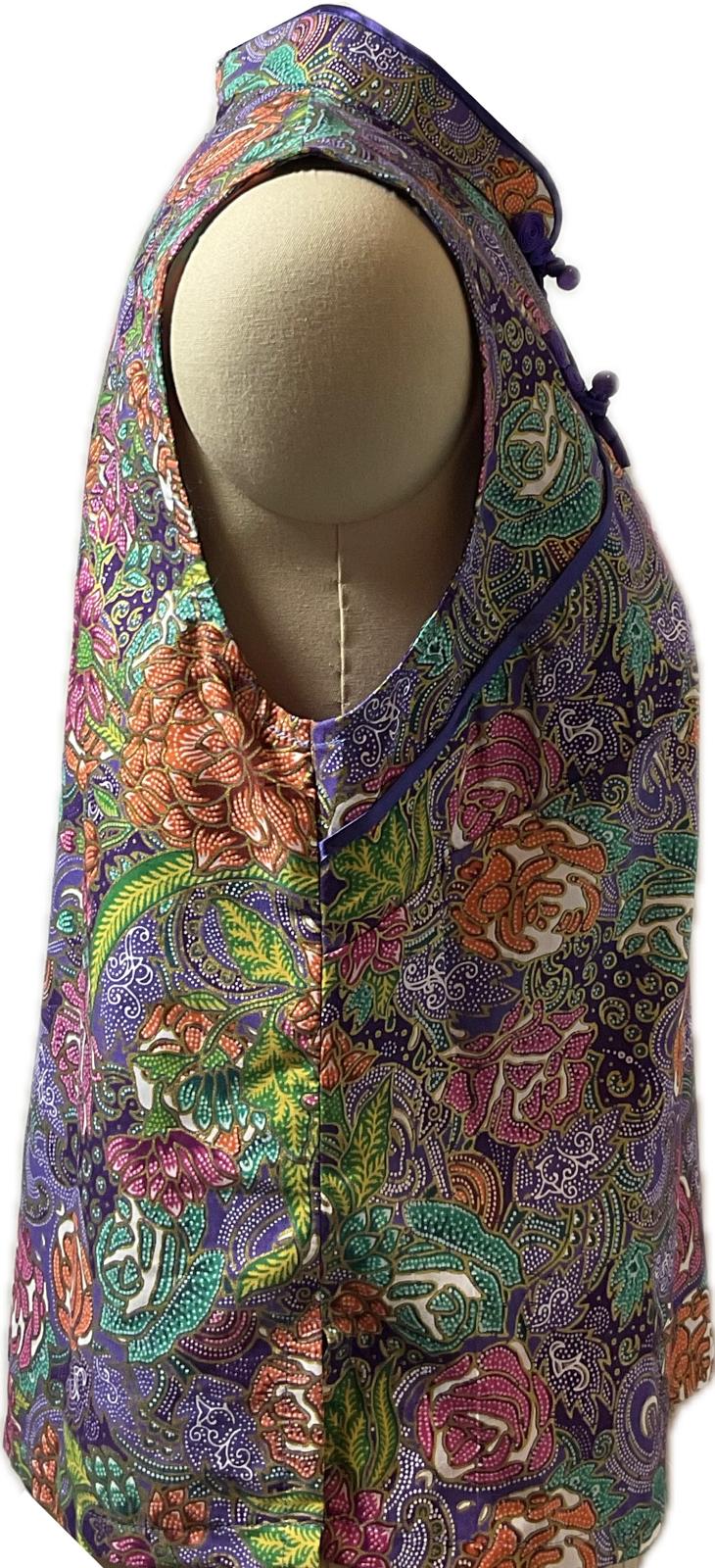 Ladies Batik Top LBT-L-PURPLE-D111004